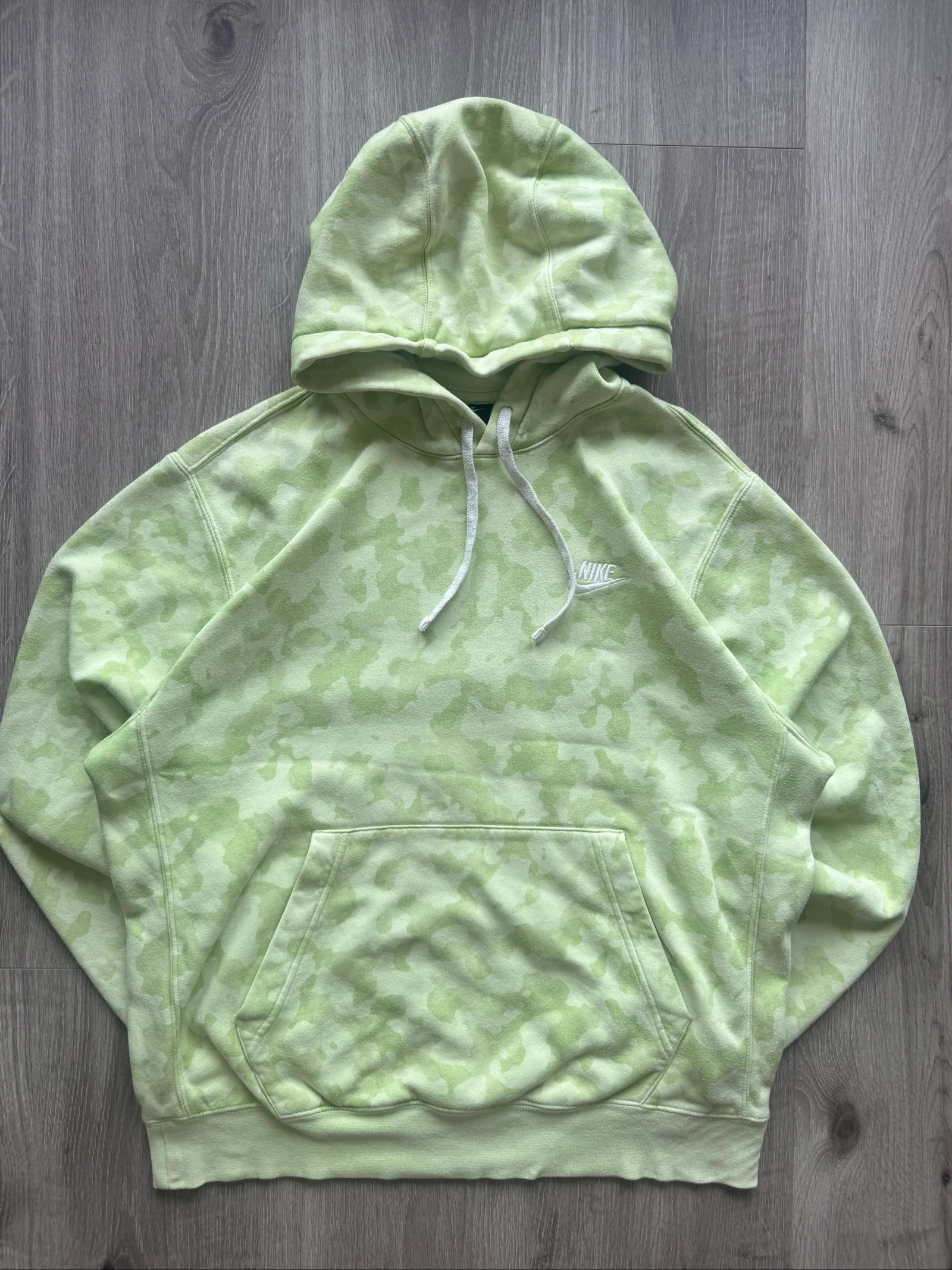 Nike Tie-Dye Hoodie Groene Pullover Geborduurd Logo Streetwear Maat M – photo 7